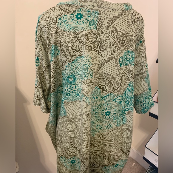 Ulla Popken green shirt sleeve plus size top, 20/22 - Picture 5 of 5